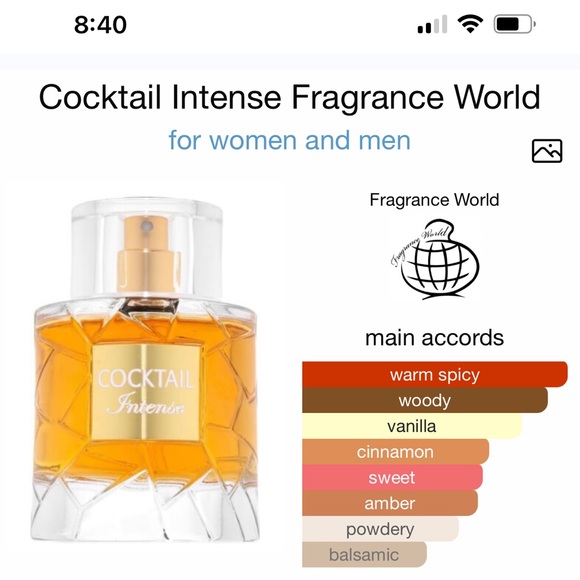 Cocktail Intense Eau de Parfum 100ml, unopened. Unisex - Picture 3 of 6